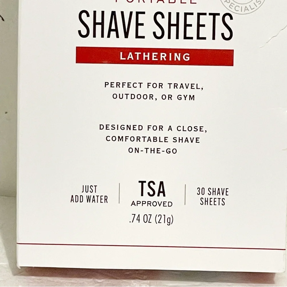 Cremo‎ Portable Shave Sheets Lathering Travel TSA Skin Care Mens NEW